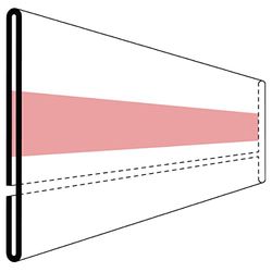 krog Étiquettes Support autocollant avec fermé avant, 210 x 60 mm, 50 pièces Transparent