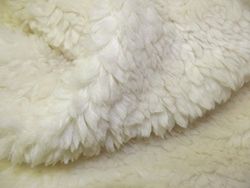 CRS Fur Fabrics Sherpa Faux Fur Fleece Sheep Skin Fabric Material, Polyester, Beige, 1 mtr-150cm x 100cm