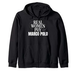 Funny Marco Polo Player Real Women Play Marco Polo Felpa con Cappuccio