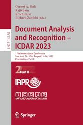 Document Analysis and Recognition - ICDAR 2023: 17th International Conference, San José, CA, USA, August 21–26, 2023, Proceedings, Part II: 14188