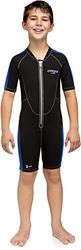 Cressi Lido Jr Shorty Wetsuit, Muta, 2 mm Unisex – Bambino, Nero/Blu, Anni 10/11