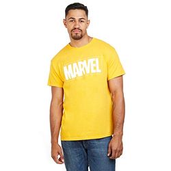 Marvel Mannen tekst logo, Geel (Goud Gld), M