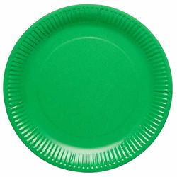 amscan-Assiettes en carton vert houx, 9915400-208-66