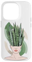 Minimalist Woman Snake Plant Gardening Botanist Garden Women Case for iPhone 14 Pro