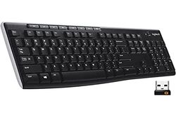 Logitech K270 Tastiera Wireless per Windows, Layout Spagnolo QWERTY - Nero