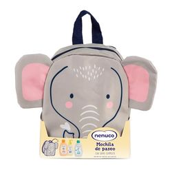 Nenuco Baby Pack Elefant Walk Ryggsäck med komplett sortiment, Köln, Tvål, Shampoo och Fuktgivande Mjölk, 4x200ml