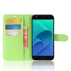 Funda para ASUS ZenFone 4 Selfie Pro ZD552KL Faux Cuero Billetera con Stand Función Carcasa para ASUS ZenFone 4 Selfie Pro ZD552KL (Verde)