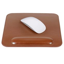 Londo Leder Mousepad met Polssteun, Lichtbruin
