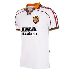 COPA AS Roma 1998-99 borta retro fotbollströja vit