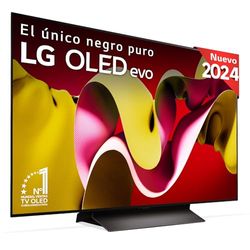 LG OLED48C44LA, 48", OLED 4K, Serie C4, 3840x2160, Smart TV, WebOS24, Procesador a9, Dolby Vision, Dolby Atmos, TV Gaming, 144 Hz, AMD FreeSync, Negro