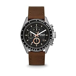 Fossil Relógio para homem Decker, movimento cronógrafo de quartzo, Castanho, Vintage