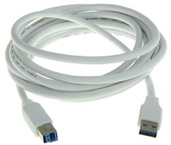 RS PRO USB-kabel, USBA/USB B, 3 m USB 3.0 vit