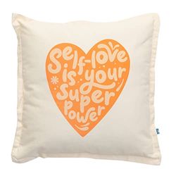 Embroided cushion orange - Self-love is your superpower