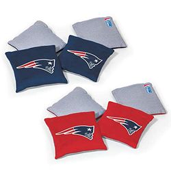 Wild Sports NFL New England Patriots Lot de 8 poufs Double Face Couleur équipe