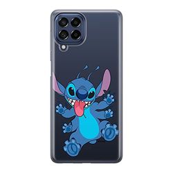 ERT GROUP mobiltelefonfodral för Samsung M53 5G originalt och officiellt licensierat Disney mönster Stich 019 optimalt anpassad till formen på mobiltelefonen, gedeeltelijk transparant