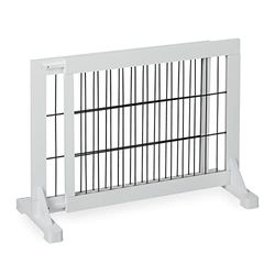 Relaxdays Barrière de sécurité, Extensible, escaliers et Portes, HxL : env. 56x70-115 cm, pour Enfants & Chiens, Blanche