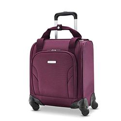Samsonite Underseat Carry-on Spinner with USB Port, Purple, One Size, Underseat Carry-on Spinner with USB Port