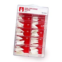 100 Pièces Faux ongles, capsules qualité professionnelle, blanc, pour nail art, manucure
