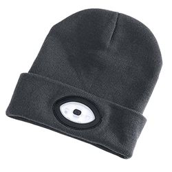Draper 99522 Beanie met oplaadbare ingebouwde LED hoofdlamp (grijs)