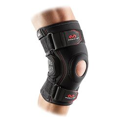 Mc David Knee Support Brace with Polycentric Hinges - Black - Extra Large (XL) - Maximum Protection: High-level support; improving medial and lateral stability, helping reduce injury and assist recovery. Designed for Playing Sport.