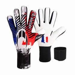 HO Soccer Squadra Turf Negative France Gants de Gardien de But Unisexe pour Enfant Bleu/Blanc/Rouge 5,5 cm