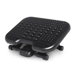 Kensington Adjustable Ergonomic Foot Rest - SoleMassage under desk foot rest for improved posture, siatica and orthopedic relief with stimulating massage surface - Black (56155EU)