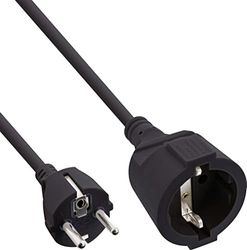 InLine 16403 - E várias extensões, comprimento de 3 m [Importado da Alemanha], cor: Preto, branco