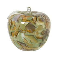 Alexandra House Living Decoratieve figuur groen glas appel 13 x 13 cm