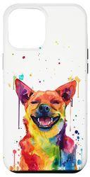 Carcasa para iPhone 15 Plus Carolina Dog Colorido acuarela perro mamá papá