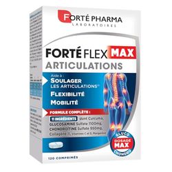 Forté Pharma - Forté Flex Max Articulations - Complément Alimentaire Articulations - Curcuma, Sélénium et Sulfate de Glucosamine - Confort Articulaire, Mobilité, Souplesse - 120 comprimés
