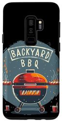 Coque pour Galaxy S9+ Joli barbecue avec des amis et des étoiles pour les fans de barbecue dans le jardin