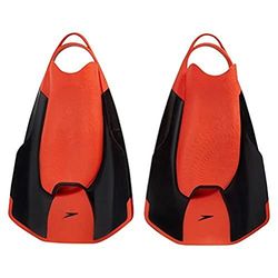 Speedo Fastskin Kickfin Aletas unissexo para adultos, preto/sereia vermelho, 7-8