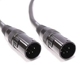 BeMatik - DMX-kabel DMX512 XLR 5pin hane till XLR 5pin hane 2m