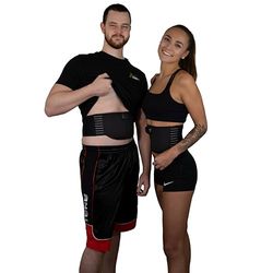 eaglefit - Effectieve EMS-band buikspiertrainer voor thuis - Fitness buikspiertrainer Trainingsapparaat voor gerichte buik- & rugtraining (elektrostimulatie) Buiktrainer riem elektrisch incl. app