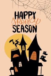 Happy Spooky Season: An Orange 6"x9" Blank Lined Notebook