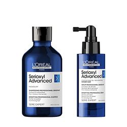 L'Oréal Professionnel, Routine Densifiante & Corporisante, Cheveux Clairsemés en Perte de Densité, Shampoing Purifiant & Corporisant, Sérum Densifiant & Volumateur, Sans Silicone, Scalp Advanced