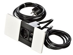 Kopp 939620016 VersaPAD Tomada embutida (IP20, 3400 W, 250 V), cor branca