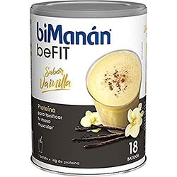biManán - beFIT Batido Sabor Vainilla, Bebida de Proteína para Tonificar tu Masa Muscular en Polvo, con Fibra, Vitaminas y Minerales, Sin Aceite de Palma ni Azúcares Añadidos - 18 Batidos, 540 g