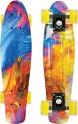 Schildkröt Retro Skateboard Free Spirit, Premiumbräda, Iögonfallande Design Plattform, LED-lampor