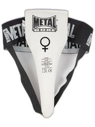 Metal Boxe Coquille pour Femme Blanc Taille S
