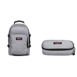 EASTPAK Provider Zaino Casual, Taglia Unica, Grigio (Sunday Grey) & Oval Xl Single Astuccio, Taglia Unica, Grigio