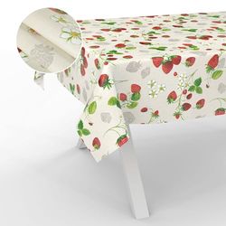Vaxduk bordsduk tvättbar vaxduk vaxduk trädgårdsduk utomhus inomhus 100 x 140 cm skäregg jordgubbar