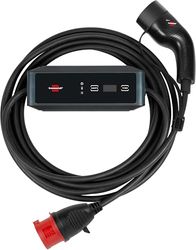 Brennenstuhl portable EV charger type 2 - CEE 11kW (mobile wallbox with 8m cable, 16A, IP44, 3-phase, display, adjustable charging current, for electric & hybrid vehicles BEV/PHEV, with transport bag)
