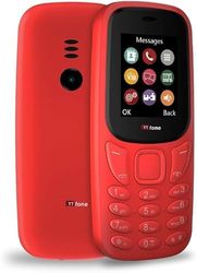 TTfone TT170 Teléfono Móvil con Pantalla de 1.8 Pulgadas Desbloqueado y Funciones Sencillas (Rojo, con Cargador)