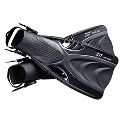 Ist/Dolphin Palmes Speedy Ouvertes, Adultes Unisexe, Noir (Jaune), 44/48