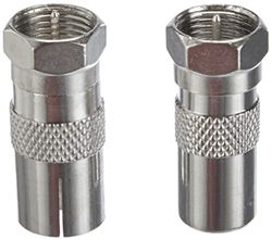 Hama Coax SAT-adapter set van 2 (F-stekker van coaxstekker en coax-koppeling) [frustratievrije Amazon-verpakking]