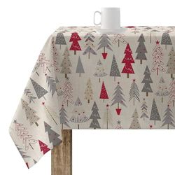 BELUM tafelkleed Kerstmis XL, 180 x 180 cm, 100% katoen, harscoating, vuilafstotend, niet gelamineerd, model Merry Christmas 31
