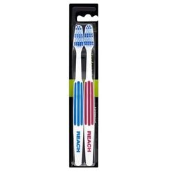 Reach Brosse à dents Duo Medium : nettoyage double action pour un sourire plus éclatant