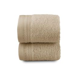 Top Towel - Premium - Large Bath Towels - Bath Towels - 2 Face Towels or Bidet -30x50cm - 100% Cotton - 600g - Camel