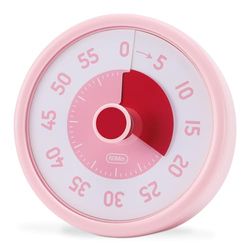Euqvunn Temporizador Visual Niños, Temporizador Niños de Cuenta Regresiva de 60 Minutos, Temporizadores para niños y Adultos, Timer Niños para Cocina Aula Oficina con Movimiento Silencioso, Rosa